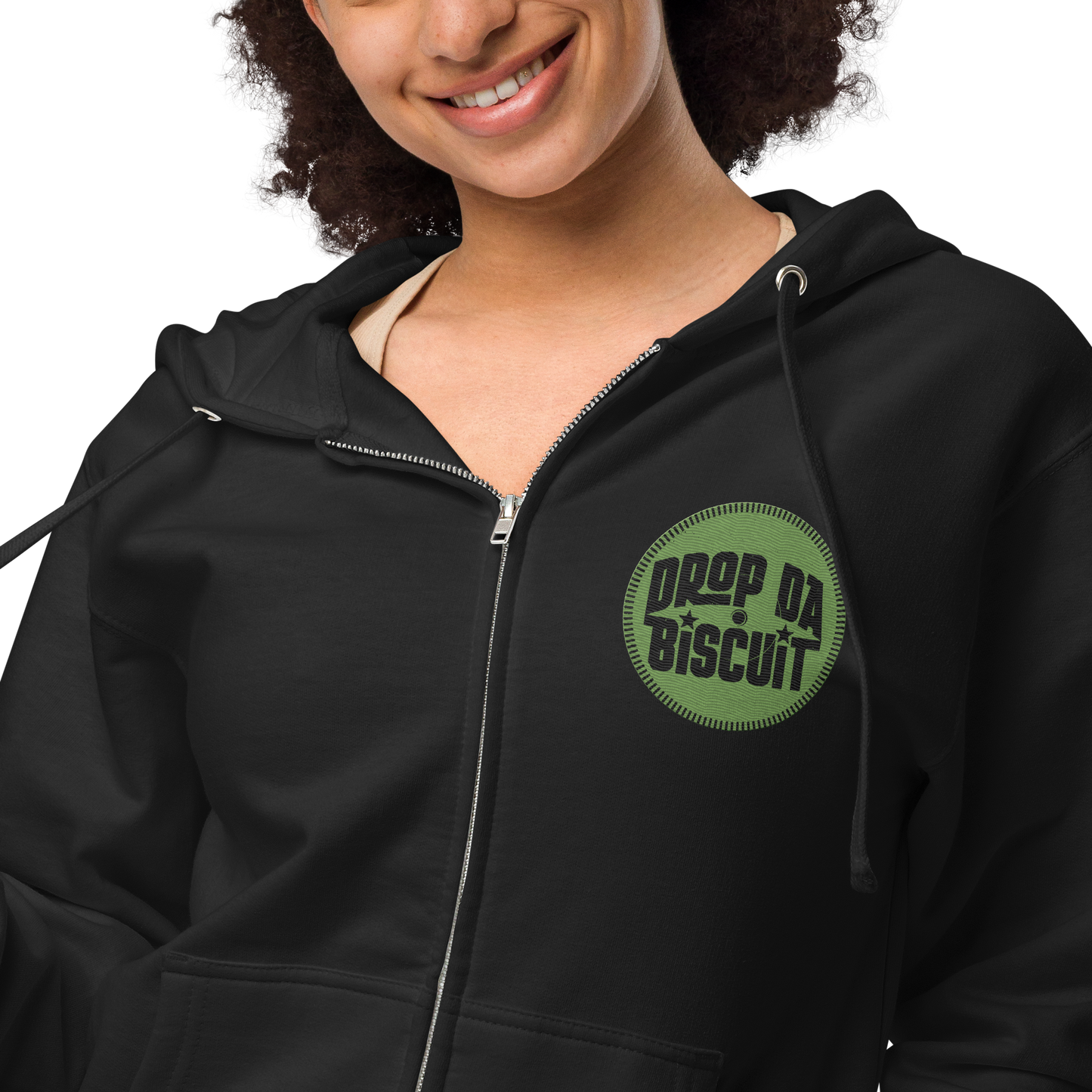Unisex fleece zip up hoodie