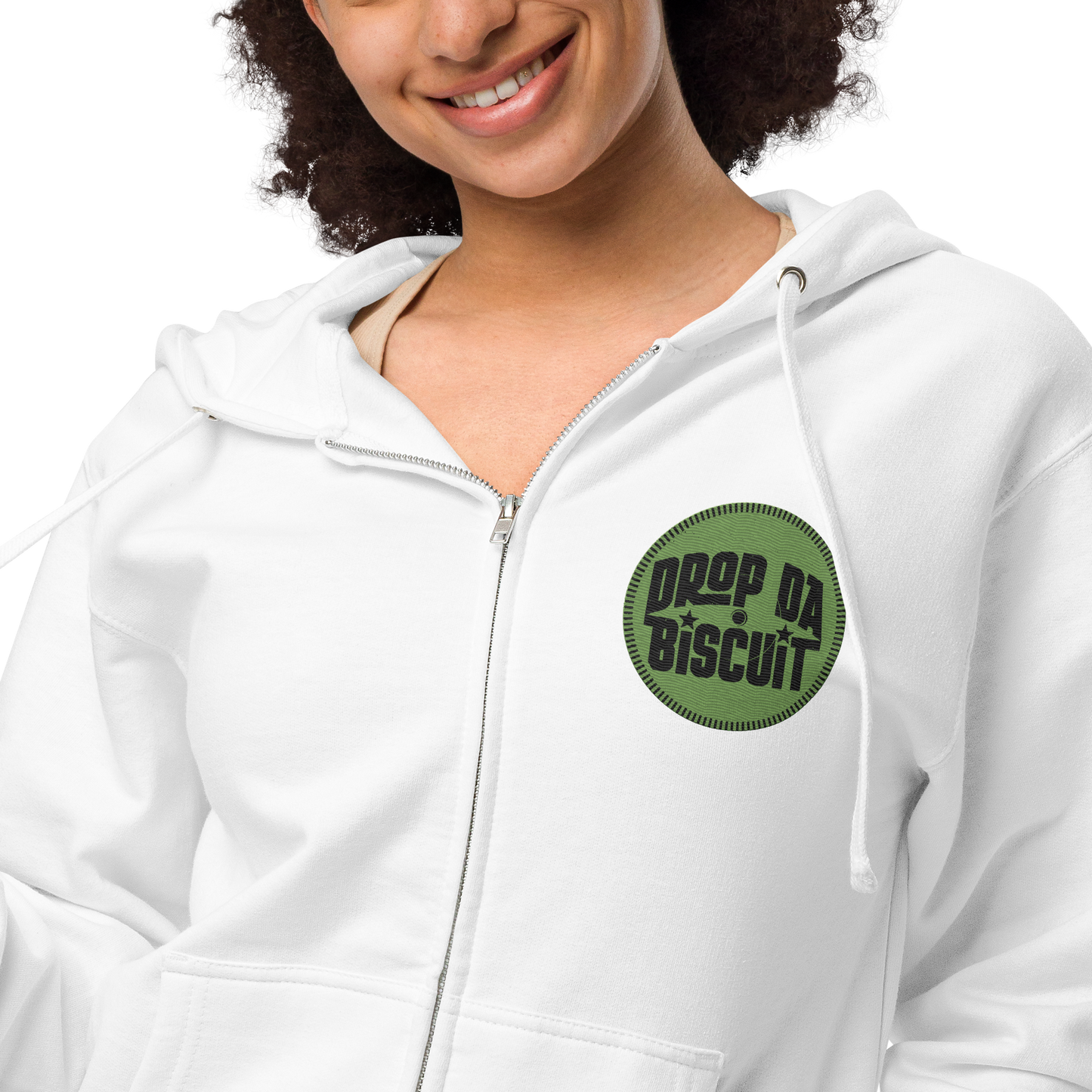 Unisex fleece zip up hoodie