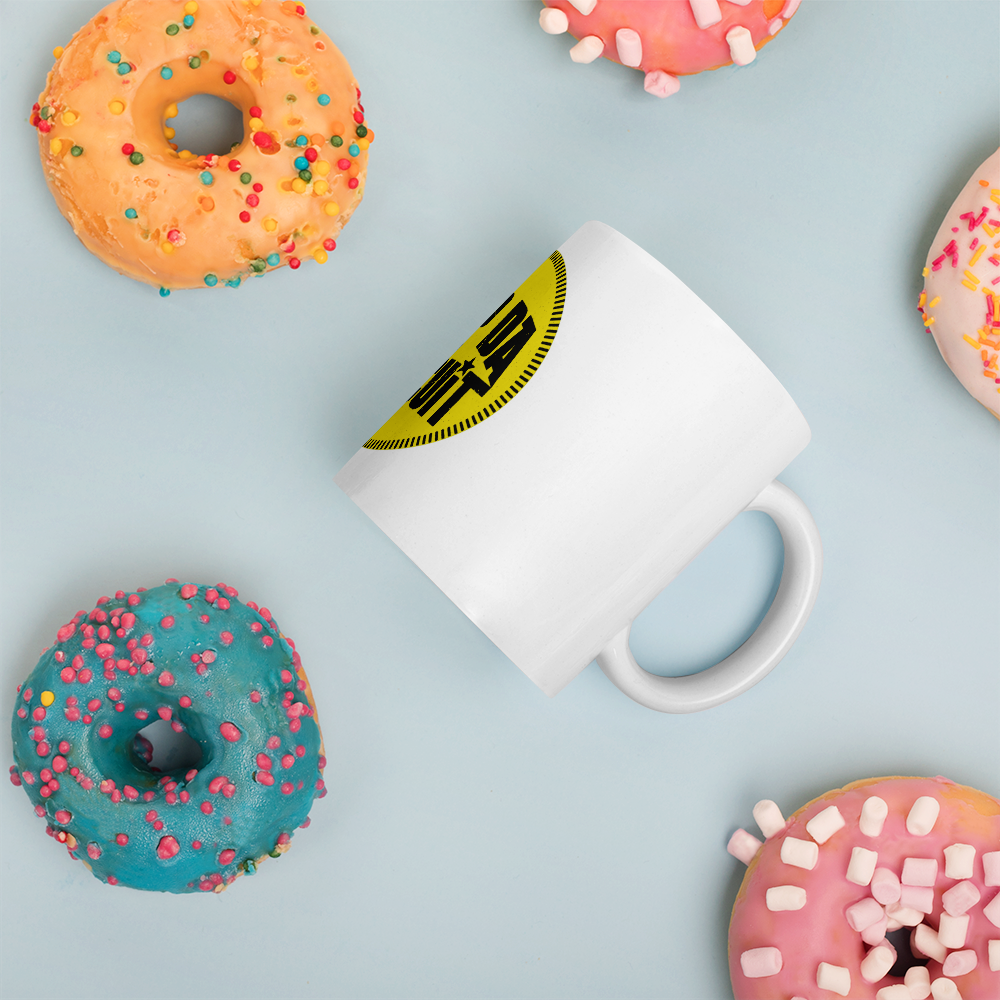 White glossy mug