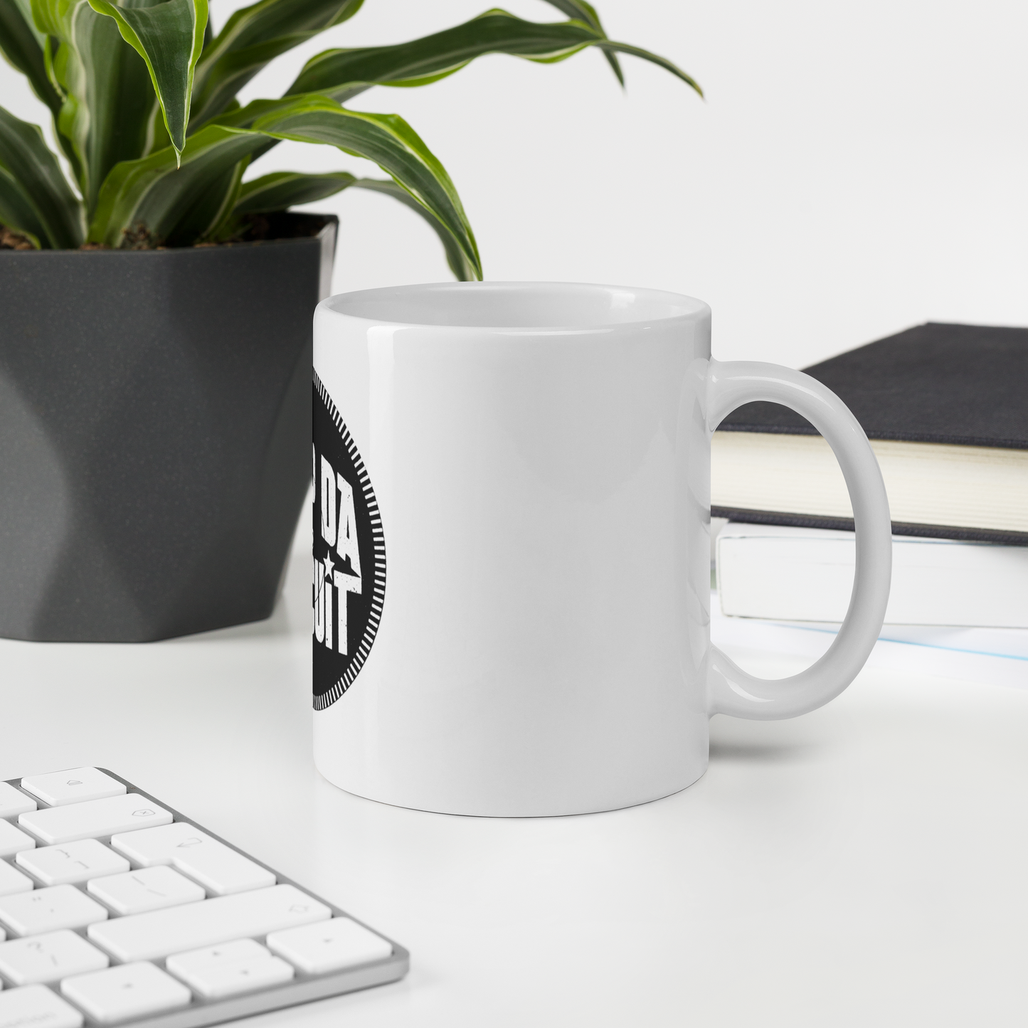 White glossy mug