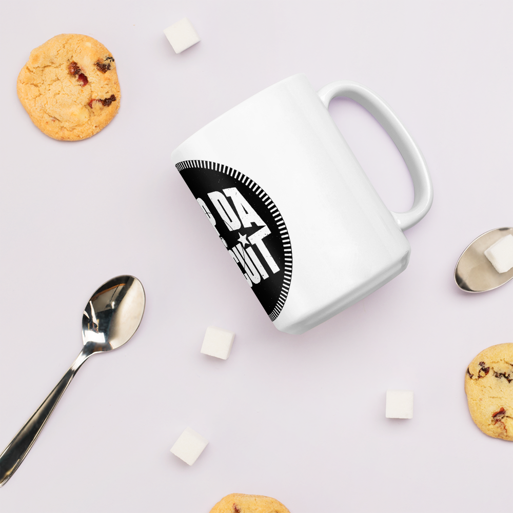White glossy mug