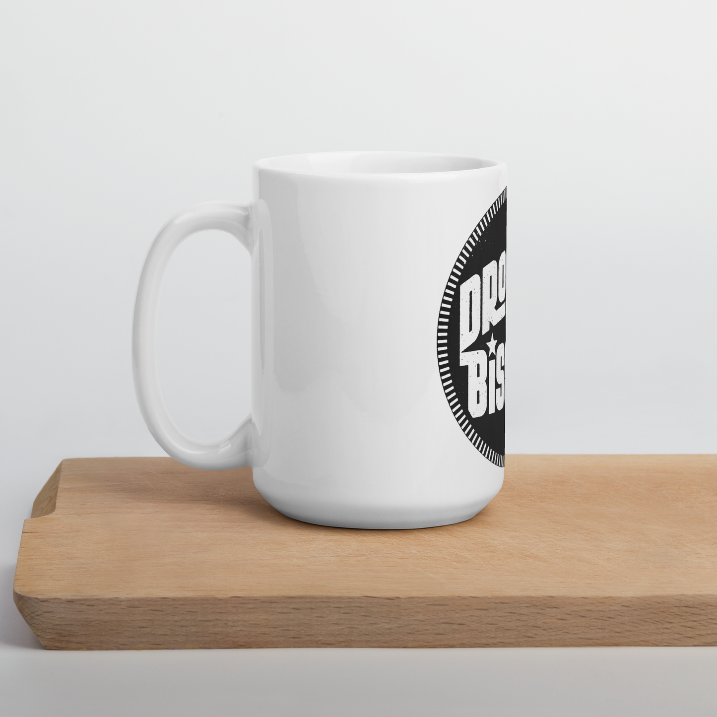 White glossy mug
