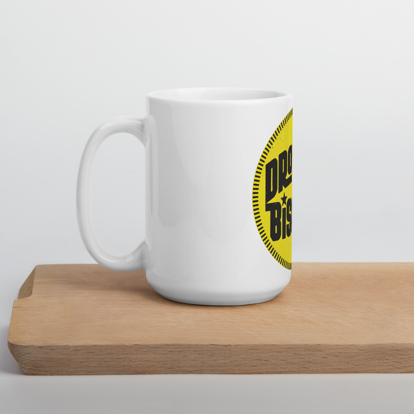 White glossy mug
